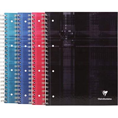 Clairefontaine 8212C Bind'O Block Cahier à Spirale Perforé A4+ 22,5x29,7 cm 160 Pages Détachables Petits Carreaux Cadrées avec Marge Papier Blanc 90 g Couverture Rigide Couleur Aléatoire - Publicité Clairefontaine 8212C Bind'O Block Cahier à Spirale Perforé A4+ 22,5x29,7 cm 160 Pages Détachables Petits Carreaux Cadrées avec Marge Papier Blanc 90 g Couverture Rigide Couleur Aléatoire - Publicité
