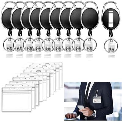 RXKFIGX 10 Cordon Porte-clés Retractable Cartes D'identité avec Porte-clés Clip Porte Clef Retractable avec Clip Porte Badge Enrouleur Pour Porte Clés Porte Badge de Carte D'Identité - Publicité RXKFIGX 10 Cordon Porte-clés Retractable Cartes D'identité avec Porte-clés Clip Porte Clef Retractable avec Clip Porte Badge Enrouleur Pour Porte Clés Porte Badge de Carte D'Identité - Publicité