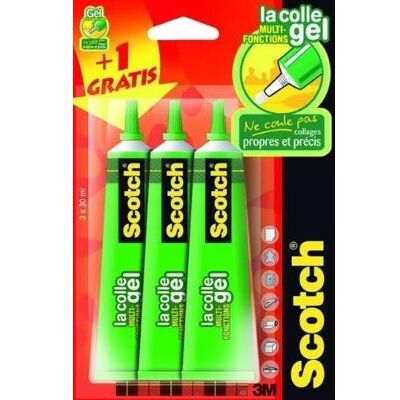 3M Scotch 3345CP33 Pack de 3 Tubes de colle gel universelle - Publicité 3M Scotch 3345CP33 Pack de 3 Tubes de colle gel universelle - Publicité