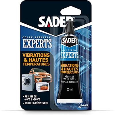 Bostik Sader Colle Vibrations et Hautes Températures – Colle Souple Extra Forte – Colle Hautes Températures Four – Idéale pour Éléctroménager, Automobile et Joints – Transparente – Tube de 55 ml 14 cm x 5 cm - Publicité Bostik Sader Colle Vibrations et Hautes Températures – Colle Souple Extra Forte – Colle Hautes Températures Four – Idéale pour Éléctroménager, Automobile et Joints – Transparente – Tube de 55 ml 14 cm x 5 cm - Publicité