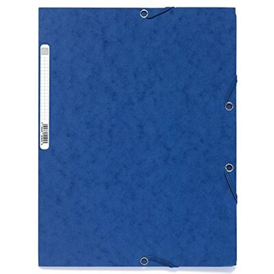 Exacompta Chemise 3 rabats à élastiques carte lustrée 400g/m2 Nature Future® A4 Bleu - Publicité Exacompta Chemise 3 rabats à élastiques carte lustrée 400g/m2 Nature Future® A4 Bleu - Publicité