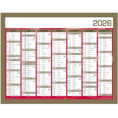 AGENDA DISCOUNT Calendrier mural de Banque Or 27 x 21cm carton rigide 2027 - Publicité AGENDA DISCOUNT Calendrier mural de Banque Or 27 x 21cm carton rigide 2027 - Publicité
