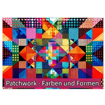 CALVENDO Patchwork Couleurs et formes, Version française (Calendrier mural 2026 DIN A4 portrait), Calendrier mensuel - Publicité CALVENDO Patchwork Couleurs et formes, Version française (Calendrier mural 2026 DIN A4 portrait), Calendrier mensuel - Publicité