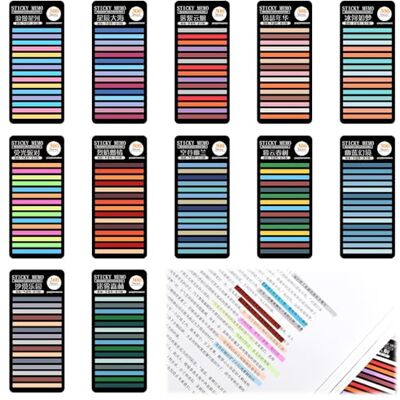 Dathjree 3600 Pièces de Notes Autocollantes Transparentes, 5x0,4 cm Marque-pages Adhésifs Longs, Petits Onglets d'index de Surligneur, Set de Notes Autocollantes pour Bureau, École, Études et Home Office - Publicité Dathjree 3600 Pièces de Notes Autocollantes Transparentes, 5x0,4 cm Marque-pages Adhésifs Longs, Petits Onglets d'index de Surligneur, Set de Notes Autocollantes pour Bureau, École, Études et Home Office - Publicité