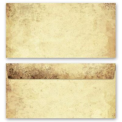 Paper-Media 10 enveloppes (sans fenêtre) Antique & Histoire, VIEUX PAPIER DIN LANG (220x110 mm) - Publicité Paper-Media 10 enveloppes (sans fenêtre) Antique & Histoire, VIEUX PAPIER DIN LANG (220x110 mm) - Publicité