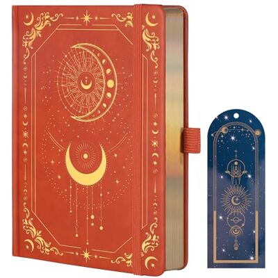 TIEFOSSI Bullet Dot Journal, 160g/m² 190 pages numérotées, pour le travail et les croquis, A5 Hardcover Leather Notebooks for Writing Women Men - Publicité TIEFOSSI Bullet Dot Journal, 160g/m² 190 pages numérotées, pour le travail et les croquis, A5 Hardcover Leather Notebooks for Writing Women Men - Publicité