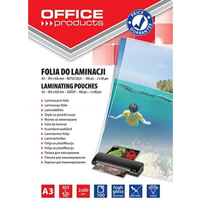 OFFICER PRODUCTS OFFICE PRODUCTS Pochette De Plastificatio Brillantes A3 / 2 x 80 micron/brillant/Pack de 100 Feuilles 100 Pièces/Transparent/Pochette plastifieuse - Publicité OFFICER PRODUCTS OFFICE PRODUCTS Pochette De Plastificatio Brillantes A3 / 2 x 80 micron/brillant/Pack de 100 Feuilles 100 Pièces/Transparent/Pochette plastifieuse - Publicité