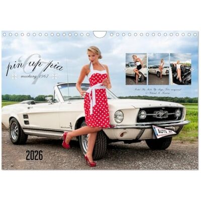 CALVENDO Pin Up Pia & Mustang 67, Version française (Calendrier mural 2026 DIN A4 portrait), Calendrier mensuel - Publicité CALVENDO Pin Up Pia & Mustang 67, Version française (Calendrier mural 2026 DIN A4 portrait), Calendrier mensuel - Publicité