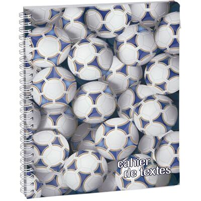 Exacompta Cahier de textes à spirale Sports 17x22cm Foot - Publicité Exacompta Cahier de textes à spirale Sports 17x22cm Foot - Publicité