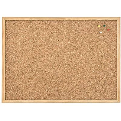 WONDAY Tableau liège cadre bois 60x90cm, Montage mural, Marron, Rectangulaire, Texturé - Publicité WONDAY Tableau liège cadre bois 60x90cm, Montage mural, Marron, Rectangulaire, Texturé - Publicité