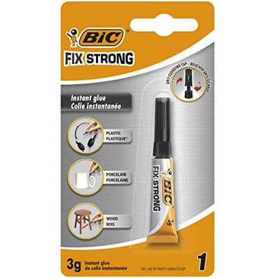 BIC Fix Strong Tube de Colle Instantanée 3 g Blister de 1 - Publicité BIC Fix Strong Tube de Colle Instantanée 3 g Blister de 1 - Publicité