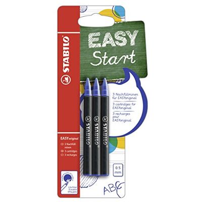 STABILO EASYoriginal Recharges pour stylo roller ergonomique Blister x 3 recharges Encre bleue effaçable pointe 0,5 mm - Publicité STABILO EASYoriginal Recharges pour stylo roller ergonomique Blister x 3 recharges Encre bleue effaçable pointe 0,5 mm - Publicité