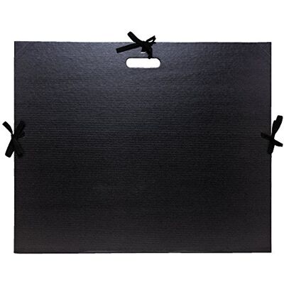 Exacompta Réf. 538900E 5 cartons à dessin kraft noir vernis avec rubans tissu et poignée dos et coins toilés dimensions 59 x 72 cm format à classer Raisin (500 x 650 mm) couleur noir - Publicité Exacompta Réf. 538900E 5 cartons à dessin kraft noir vernis avec rubans tissu et poignée dos et coins toilés dimensions 59 x 72 cm format à classer Raisin (500 x 650 mm) couleur noir - Publicité