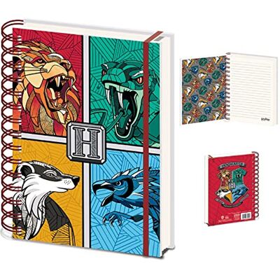 Pyramid International Stationnary Harry Potter Carnet à Spirale Noir Format A5 - Publicité Pyramid International Stationnary Harry Potter Carnet à Spirale Noir Format A5 - Publicité