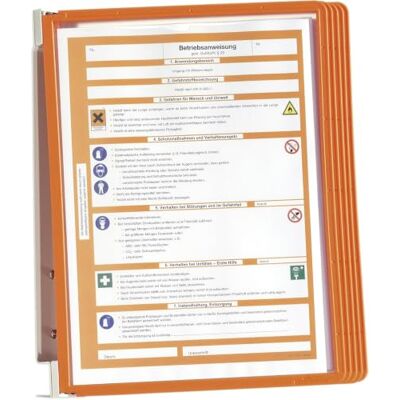 Durable Vario Wall 5 Système de Consultation, Orange - Publicité Durable Vario Wall 5 Système de Consultation, Orange - Publicité