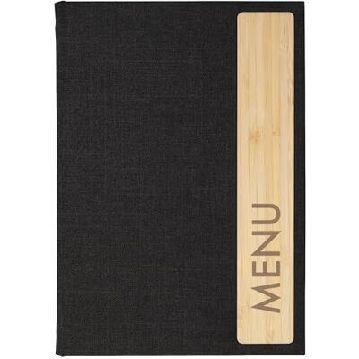 Sigel Protège-menu 17,50 x 24,50 cm SM221, Bamboo, 2 pochettes pour 8 feuilles, reliure élastique, gris foncé/beige - Publicité Sigel Protège-menu 17,50 x 24,50 cm SM221, Bamboo, 2 pochettes pour 8 feuilles, reliure élastique, gris foncé/beige - Publicité