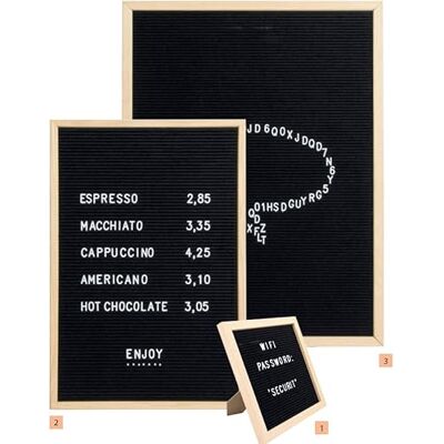 Tableau de lettres Securit - 60x80cm avec 360 lettres - Publicité Tableau de lettres Securit - 60x80cm avec 360 lettres - Publicité