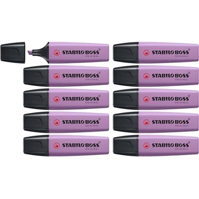 STABILO BOSS ORIGINAL NatureCOLORS Wildflower Edition Surligneur lot x10 surligneurs mauve glycine - Publicité STABILO BOSS ORIGINAL NatureCOLORS Wildflower Edition Surligneur lot x10 surligneurs mauve glycine - Publicité