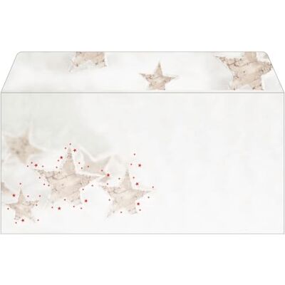 Sigel DU250 Enveloppes motif étoiles de Noël, blanc/rouge, format DL (11 x 22 cm), 25 pièces - Publicité Sigel DU250 Enveloppes motif étoiles de Noël, blanc/rouge, format DL (11 x 22 cm), 25 pièces - Publicité