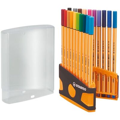 STABILO Stylo-feutres Multicolores - 20 pièces - Pointe fine 0,4mm - ColorParade - Publicité STABILO Stylo-feutres Multicolores - 20 pièces - Pointe fine 0,4mm - ColorParade - Publicité