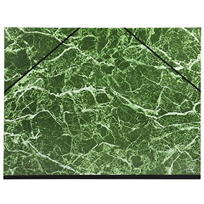 Exacompta Réf. 651E 1 carton à dessin papier marbré verni avec élastiques dos toilé intérieur papier blanc dimensions 52 x 67 cm format à classer Raisin (500 x 650 mm) couleur vert - Publicité Exacompta Réf. 651E 1 carton à dessin papier marbré verni avec élastiques dos toilé intérieur papier blanc dimensions 52 x 67 cm format à classer Raisin (500 x 650 mm) couleur vert - Publicité