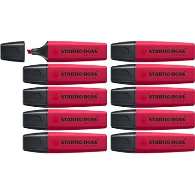 STABILO BOSS ORIGINAL NatureCOLORS Wildflower Edition Surligneur lot x10 surligneurs rouge dahlia - Publicité STABILO BOSS ORIGINAL NatureCOLORS Wildflower Edition Surligneur lot x10 surligneurs rouge dahlia - Publicité