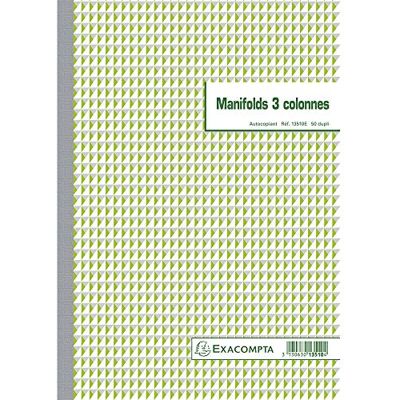 Exacompta Manifold 3 colonnes, 297 x 210 mm, dupli - Publicité Exacompta Manifold 3 colonnes, 297 x 210 mm, dupli - Publicité