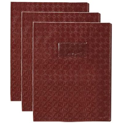Calligraphe Lot de 3 Protège-cahiers Grain Losange 18/100ème 17x22 Brun - Publicité Calligraphe Lot de 3 Protège-cahiers Grain Losange 18/100ème 17x22 Brun - Publicité