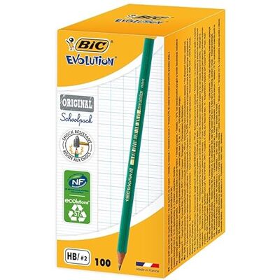 BiC Lot de 100 crayons à papier HB - Publicité BiC Lot de 100 crayons à papier HB - Publicité