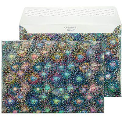 Blake Creative Shine C5 162 x 229 mm 140 g/m² Enveloppes Bande Adhésive (EF397) Firework Blast Effect Boîte de 100 - Publicité Blake Creative Shine C5 162 x 229 mm 140 g/m² Enveloppes Bande Adhésive (EF397) Firework Blast Effect Boîte de 100 - Publicité