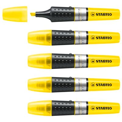 STABILO LUMINATOR Surligneur Lot x 5 surligneurs fluo Jaune - Publicité STABILO LUMINATOR Surligneur Lot x 5 surligneurs fluo Jaune - Publicité