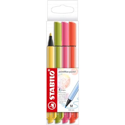 STABILO pointMax stylo-feutre - 4 couleurs pastel - Publicité STABILO pointMax stylo-feutre - 4 couleurs pastel - Publicité