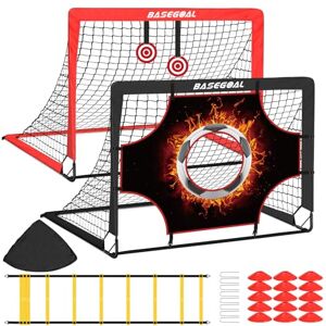 BaseGoal But de Foot, 3 en 1 Cage de Football Pliable avec Cible Suspendue, Cônes, échelle d'agilité, Équipement d'entraînement de Football Adapté à l'intérieur ou à l'extérieur 120x90x 90cm - Publicité BaseGoal But de Foot, 3 en 1 Cage de Football Pliable avec Cible Suspendue, Cônes, échelle d'agilité, Équipement d'entraînement de Football Adapté à l'intérieur ou à l'extérieur 120x90x 90cm - Publicité