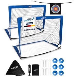 ArtSport But de Football Pop-up Goal Master – Set de 2 avec Accessoires – Pliable & prêt à Jouer – 2 buts intérieur & extérieur – Cage de Foot – Bleu - Publicité ArtSport But de Football Pop-up Goal Master – Set de 2 avec Accessoires – Pliable & prêt à Jouer – 2 buts intérieur & extérieur – Cage de Foot – Bleu - Publicité
