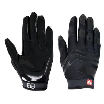 BARNETT FRG-03 Gants de Football américain de Pro Receveur, RE,DB,RB, Noir (M) - Publicité BARNETT FRG-03 Gants de Football américain de Pro Receveur, RE,DB,RB, Noir (M) - Publicité