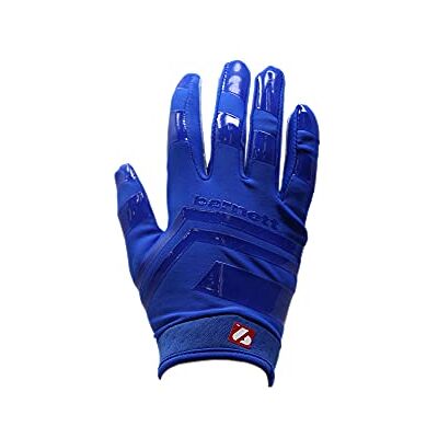 BARNETT Bleu (L) Gants de Football américain de Pro Receveur, RE,DB,RB - Publicité BARNETT Bleu (L) Gants de Football américain de Pro Receveur, RE,DB,RB - Publicité