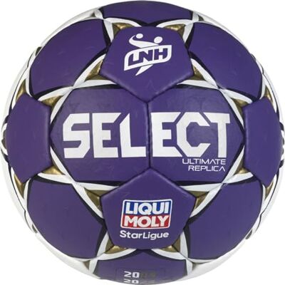 SELECT Ballon de Hand Replica LNH 2024-25 Purple-White - Publicité SELECT Ballon de Hand Replica LNH 2024-25 Purple-White - Publicité