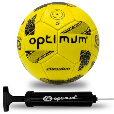 OPTIMUM Classico Ballon de Football Toutes Conditions Météorologiques PVC au Toucher Doux et Élégant, Pression Uniforme, Adapté à Tous Les Terrains, pour Les Footballeurs de Tous Âges - Publicité OPTIMUM Classico Ballon de Football Toutes Conditions Météorologiques PVC au Toucher Doux et Élégant, Pression Uniforme, Adapté à Tous Les Terrains, pour Les Footballeurs de Tous Âges - Publicité