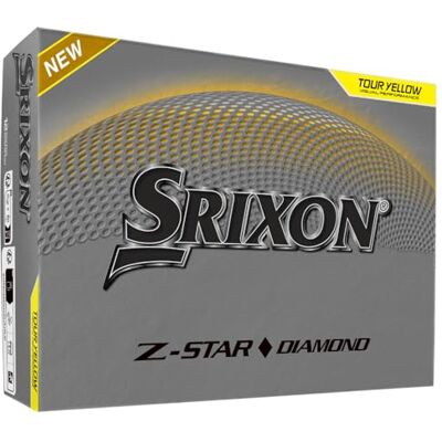 Srixon 2025 Z-Star Diamond - Tour Yellow - Balles de golf - Publicité Srixon 2025 Z-Star Diamond - Tour Yellow - Balles de golf - Publicité