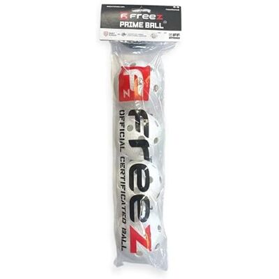 mb-m FREEZ Floorball & Unihockey Lot de 4 balles de compétition blanches + ballon d'entraînement avec certificat IFF pour qualité contrôlée Fabriqué en Allemagne - Publicité mb-m FREEZ Floorball & Unihockey Lot de 4 balles de compétition blanches + ballon d'entraînement avec certificat IFF pour qualité contrôlée Fabriqué en Allemagne - Publicité