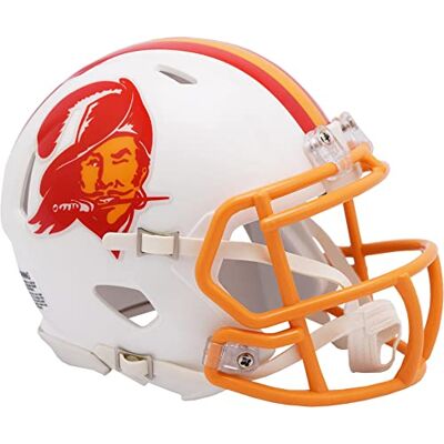 Riddell Mini Football Casque Tampa Bay Buccaneers 1976-96 - Publicité Riddell Mini Football Casque Tampa Bay Buccaneers 1976-96 - Publicité