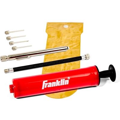 Franklin Sports Ensemble de Pompe à Ballons de 19,05 cm avec Aiguilles, Tuyau Flexible, Manomètre de Pression d'air et Sac de Transport Adapté aux Ballons de Basket, de Football et Autres - Publicité Franklin Sports Ensemble de Pompe à Ballons de 19,05 cm avec Aiguilles, Tuyau Flexible, Manomètre de Pression d'air et Sac de Transport Adapté aux Ballons de Basket, de Football et Autres - Publicité