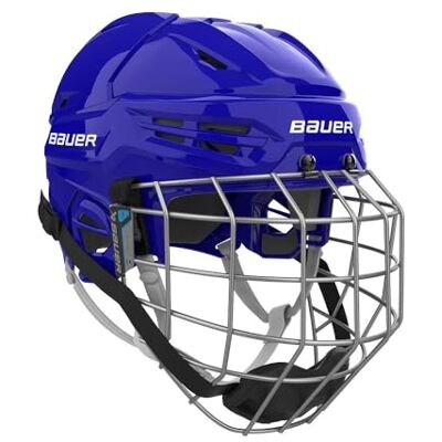Bauer Re-Akt 55 Casque de hockey sur glace Combo Senior (Bleu, Petit) - Publicité Bauer Re-Akt 55 Casque de hockey sur glace Combo Senior (Bleu, Petit) - Publicité