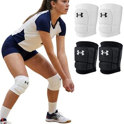 Under Armour Genouillères de volleyball, légères, protection durable sur le terrain, tailles jeunes et adultes - Publicité Under Armour Genouillères de volleyball, légères, protection durable sur le terrain, tailles jeunes et adultes - Publicité