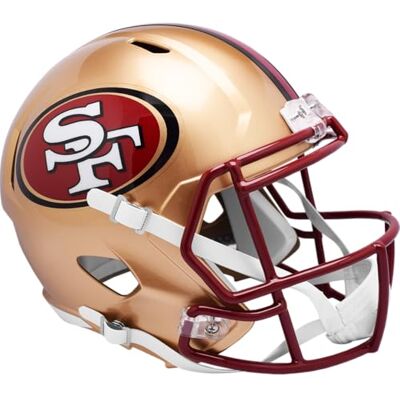 Riddell Speed Replica Casque San Francisco 49ers 1996-2008 - Publicité Riddell Speed Replica Casque San Francisco 49ers 1996-2008 - Publicité