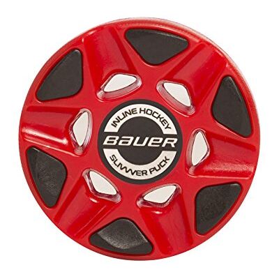 Bauer Slivvver Palet de Hockey à roulettes Rouge - Publicité Bauer Slivvver Palet de Hockey à roulettes Rouge - Publicité