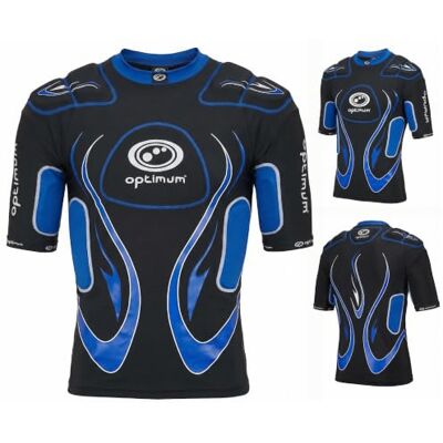 Optimum - Inferno - Noir/Bleu - S - T-shirt de protection rugby - Publicité Optimum - Inferno - Noir/Bleu - S - T-shirt de protection rugby - Publicité