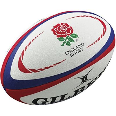 Gilbert - England Rugby Replica Ball - Blanc/Rouge - Taille 4 - Publicité Gilbert - England Rugby Replica Ball - Blanc/Rouge - Taille 4 - Publicité