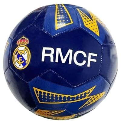 Real Madrid Grand ballon bleu et jaune Produit officiel Taille 5 similaire à la réglementation du football 11 - Publicité Real Madrid Grand ballon bleu et jaune Produit officiel Taille 5 similaire à la réglementation du football 11 - Publicité