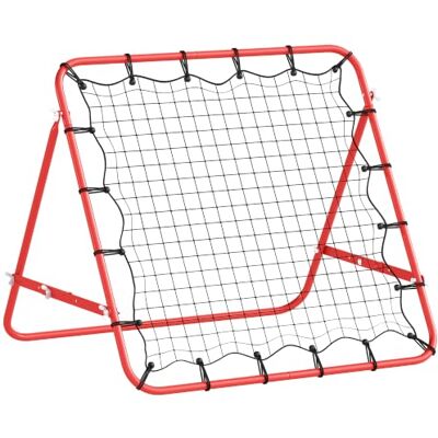 HOMCOM Filet de Rebond en Métal Angle Réglable 96 x 80 x 96 cm 20 Cordes Élastiques, Filet pour l'Entraînement Football, Tennis, Handball - Publicité HOMCOM Filet de Rebond en Métal Angle Réglable 96 x 80 x 96 cm 20 Cordes Élastiques, Filet pour l'Entraînement Football, Tennis, Handball - Publicité